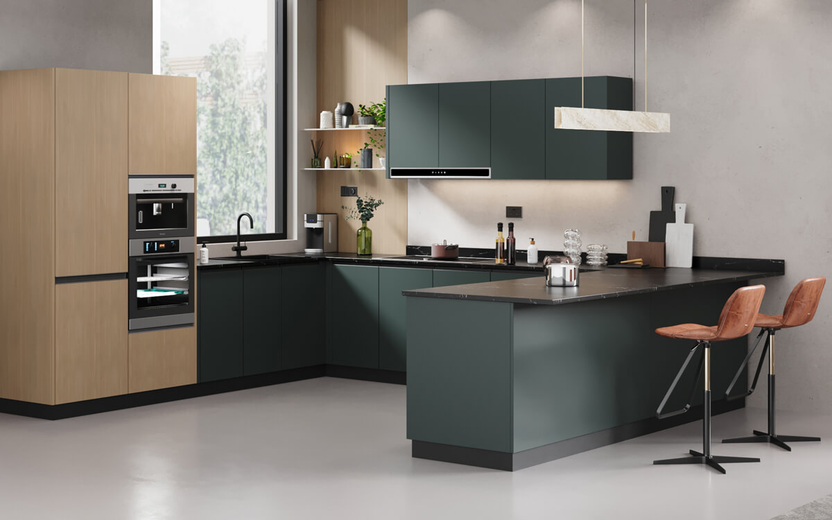 U-Shape Kitchen Side Angle